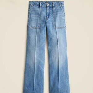 J Crew Camp Pocket Wide Leg Jean waist 32 inches